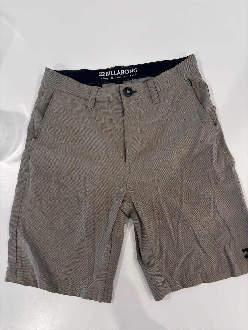 Billabong Men's/tees  Light Gray Flat Front Shorts/bathingsuit